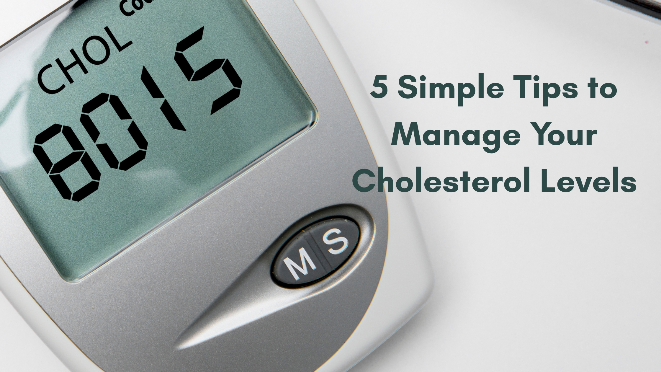 Front Cover – 5 Simple Tips to Manage Your Cholesterol Levels