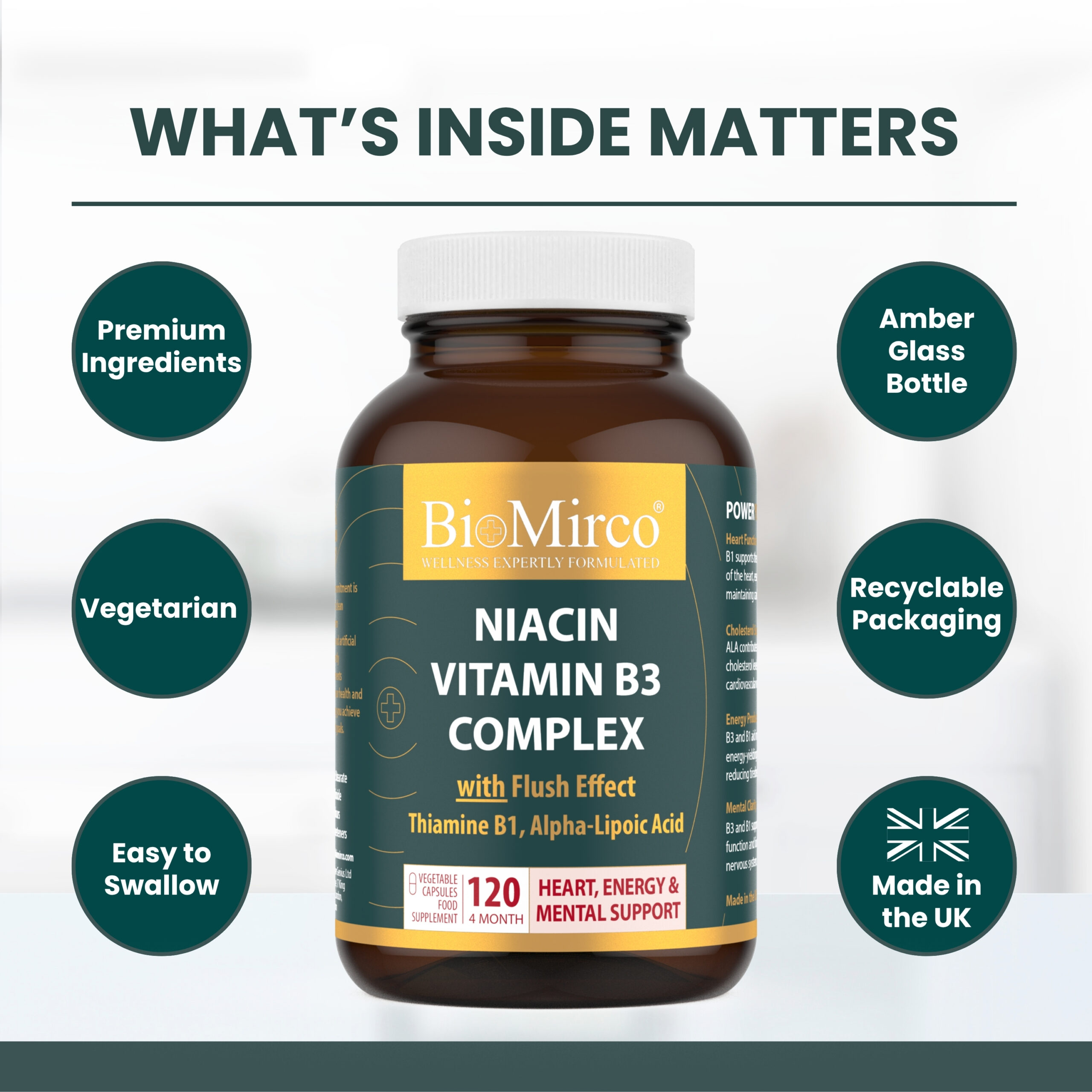 Niacin Vitamin B3 Complex with Flush Effect - Image 7